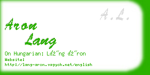 aron lang business card